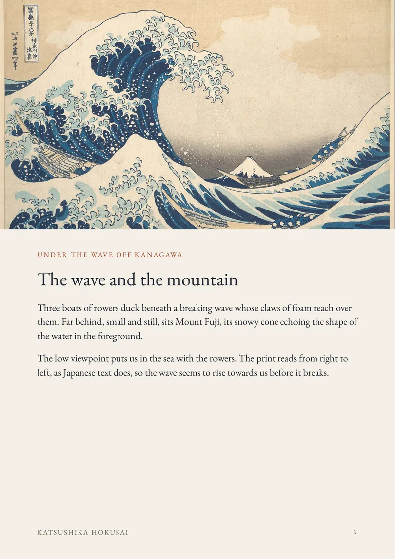 Page 5 of Views of Fuji and Edo — Hokusai and Hiroshige
